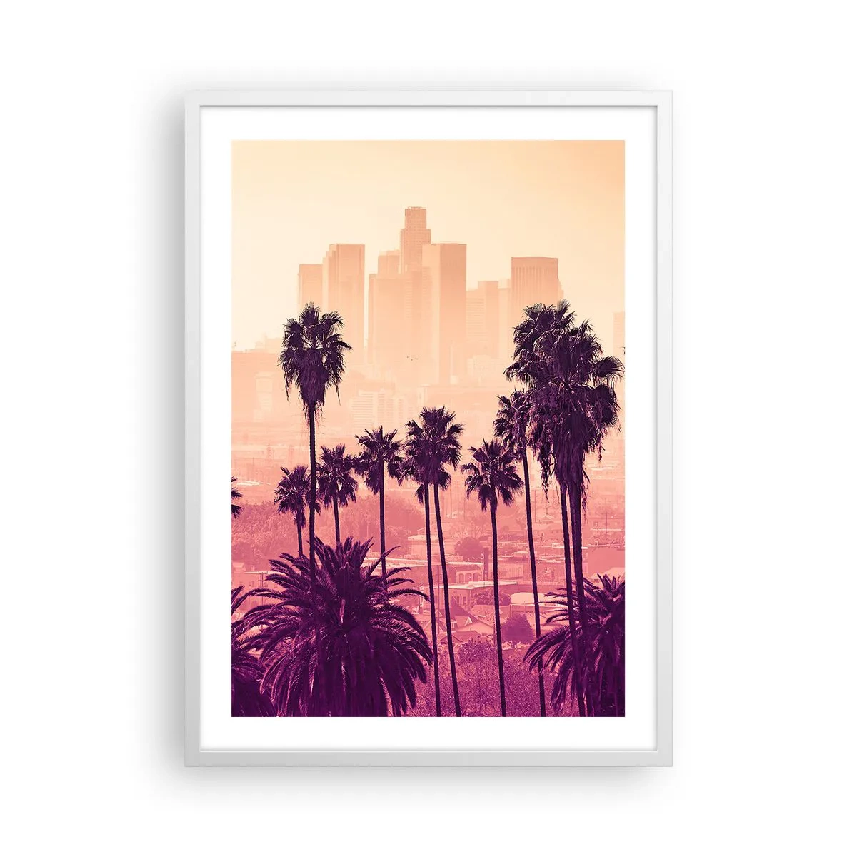 Poster în ramă albă - Peisaj din California - 50x70 cm