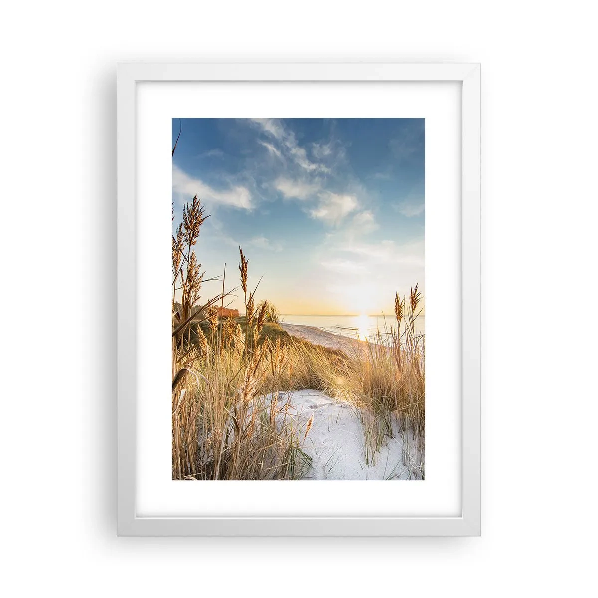 Poster în ramă albă - Plaja de nord - 30x40 cm