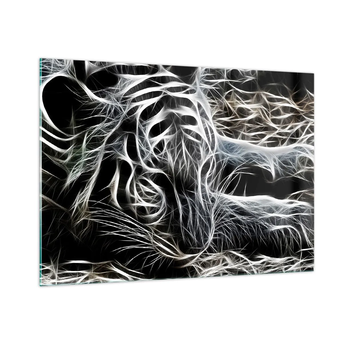 Tablou pe sticlă - Un studiu al lejerității felinelor - 100x70 cm