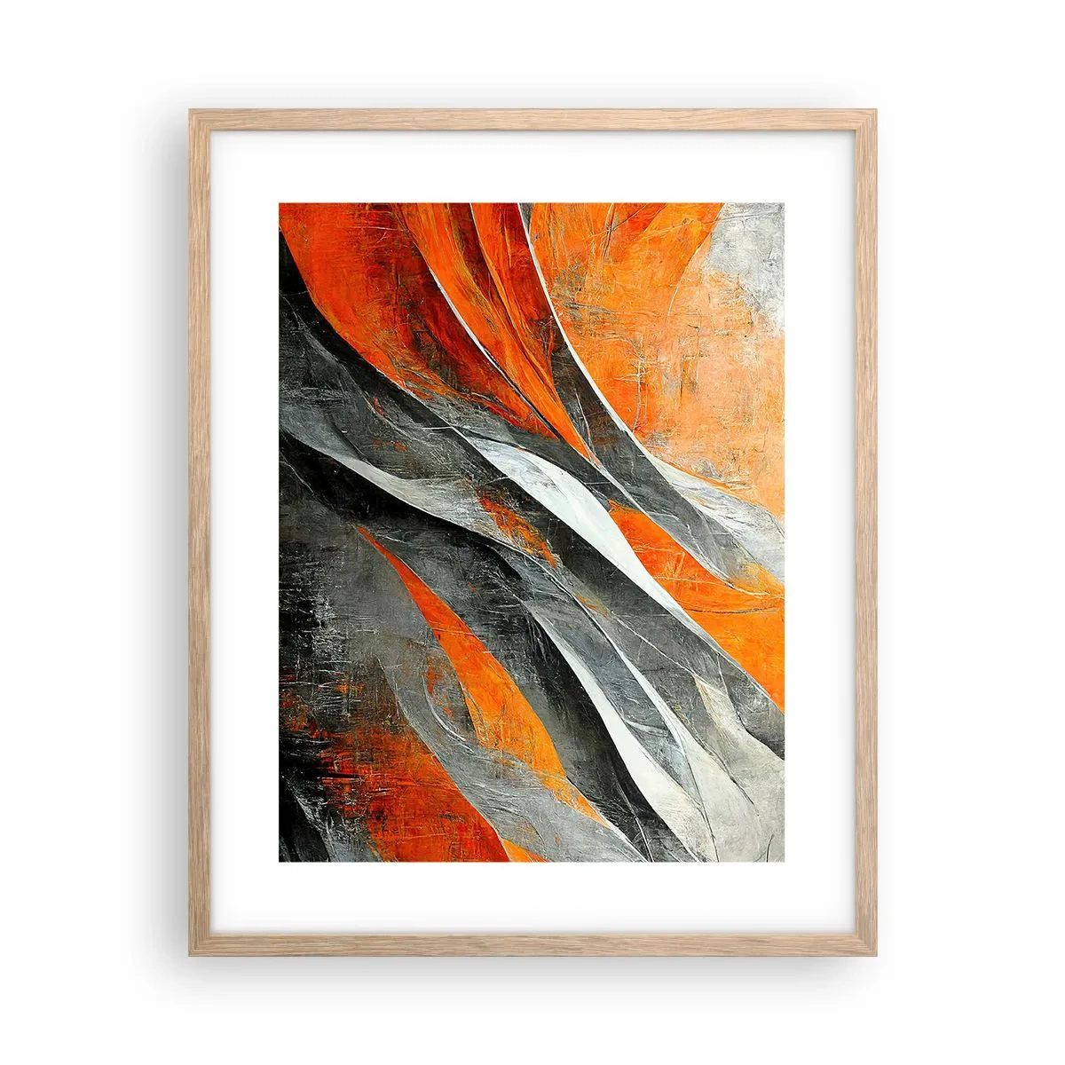 Poster în ramă de stejar deschis - Căldură și frig - 40x50 cm