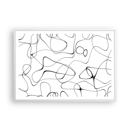 Poster în ramă albă - Căile vieții, căile destinului - 100x70 cm