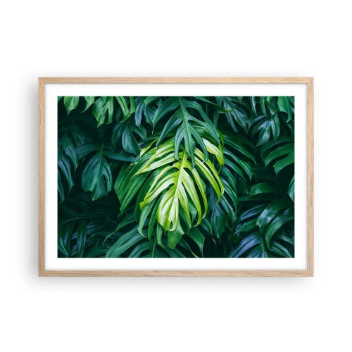 Poster în ramă de stejar deschis - Scufundă-te în prospețime - 70x50 cm