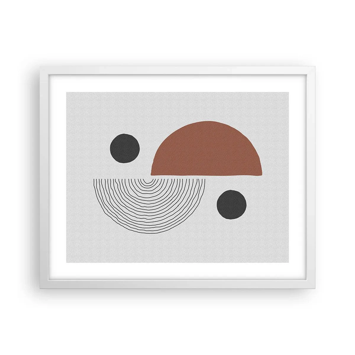 Poster în ramă albă - Excelența roții - 50x40 cm