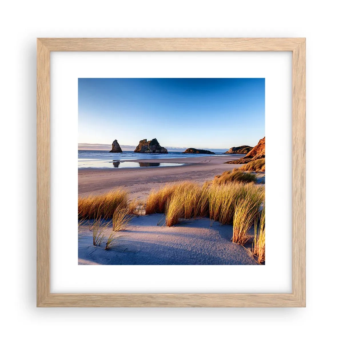 Poster în ramă de stejar deschis - Pentru cei care caută pacea - 30x30 cm