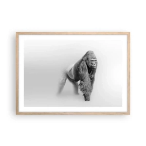 Poster în ramă de stejar deschis - Încrezător în puterea lui - 70x50 cm