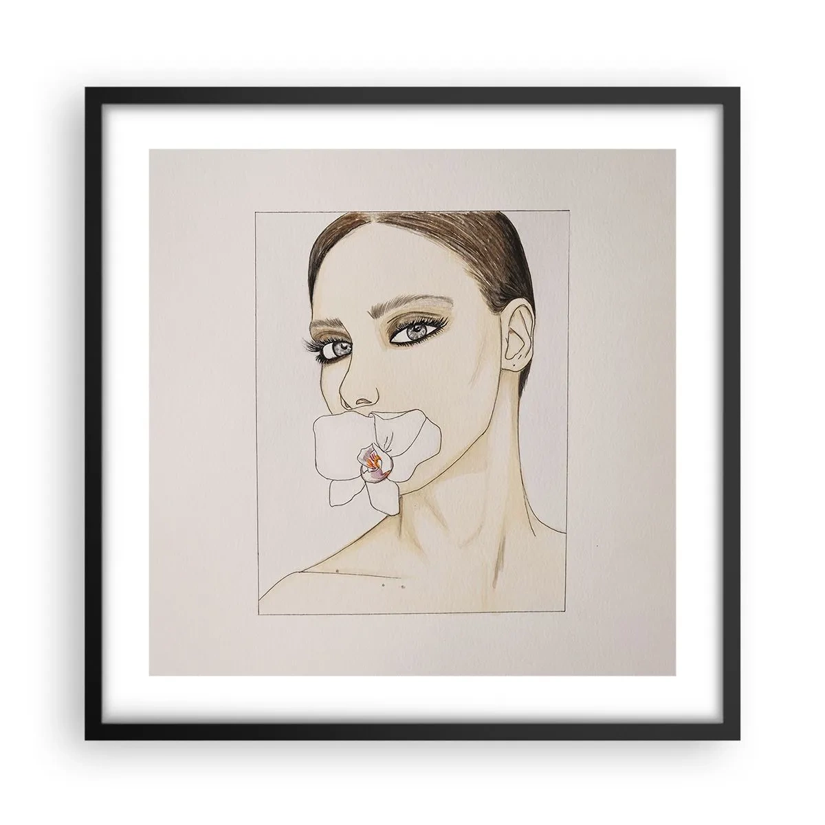 Poster în ramă neagră - Un simbol al eleganței și frumuseții - 50x50 cm