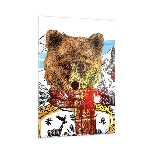 Tablou pe sticlă - Coliba ursului - 50x70 cm