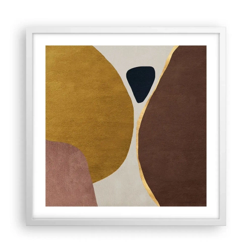 Poster în ramă albă - Abstracție - un loc în spațiu - 50x50 cm