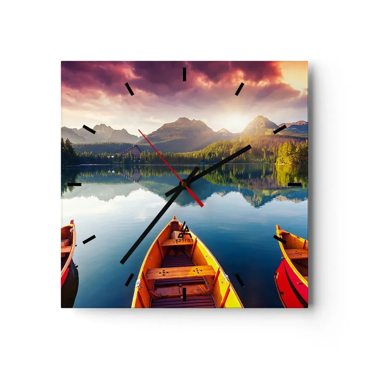 Ceas de perete - Ceas pe sticlă - Nimic împotriva naturii - 40x40 cm