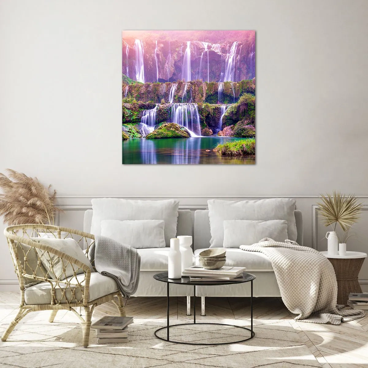 Tablou pe sticlă - Scara către cer - 70x70 cm