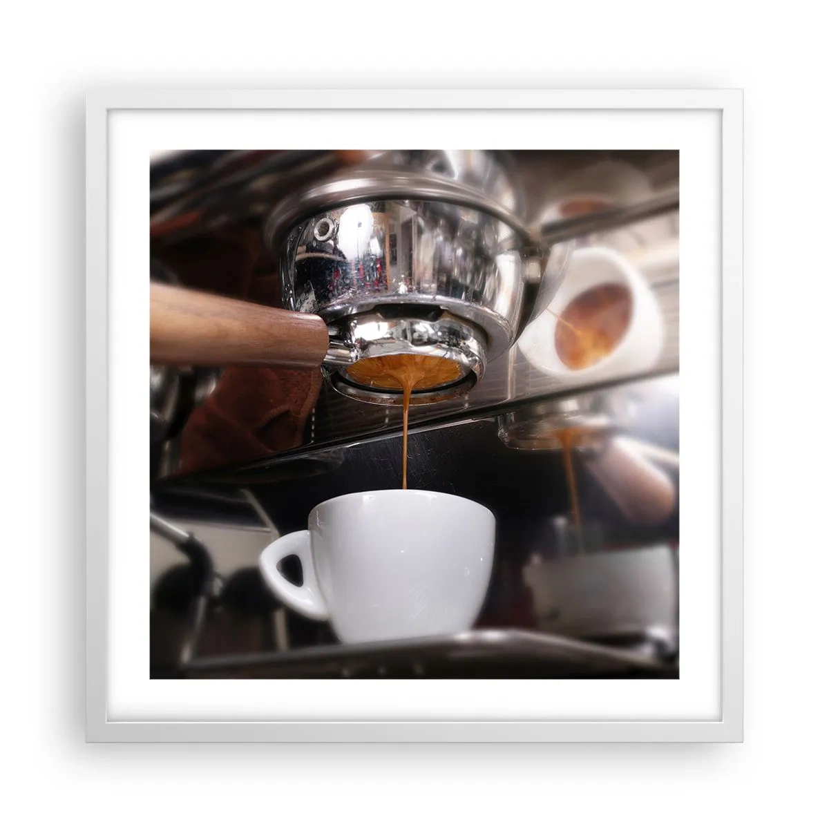 Poster în ramă albă - Cel mai bun moment al zilei - 50x50 cm