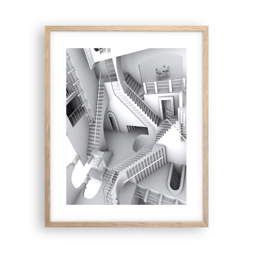 Poster în ramă de stejar deschis - Paradoxurile spațiului - 40x50 cm