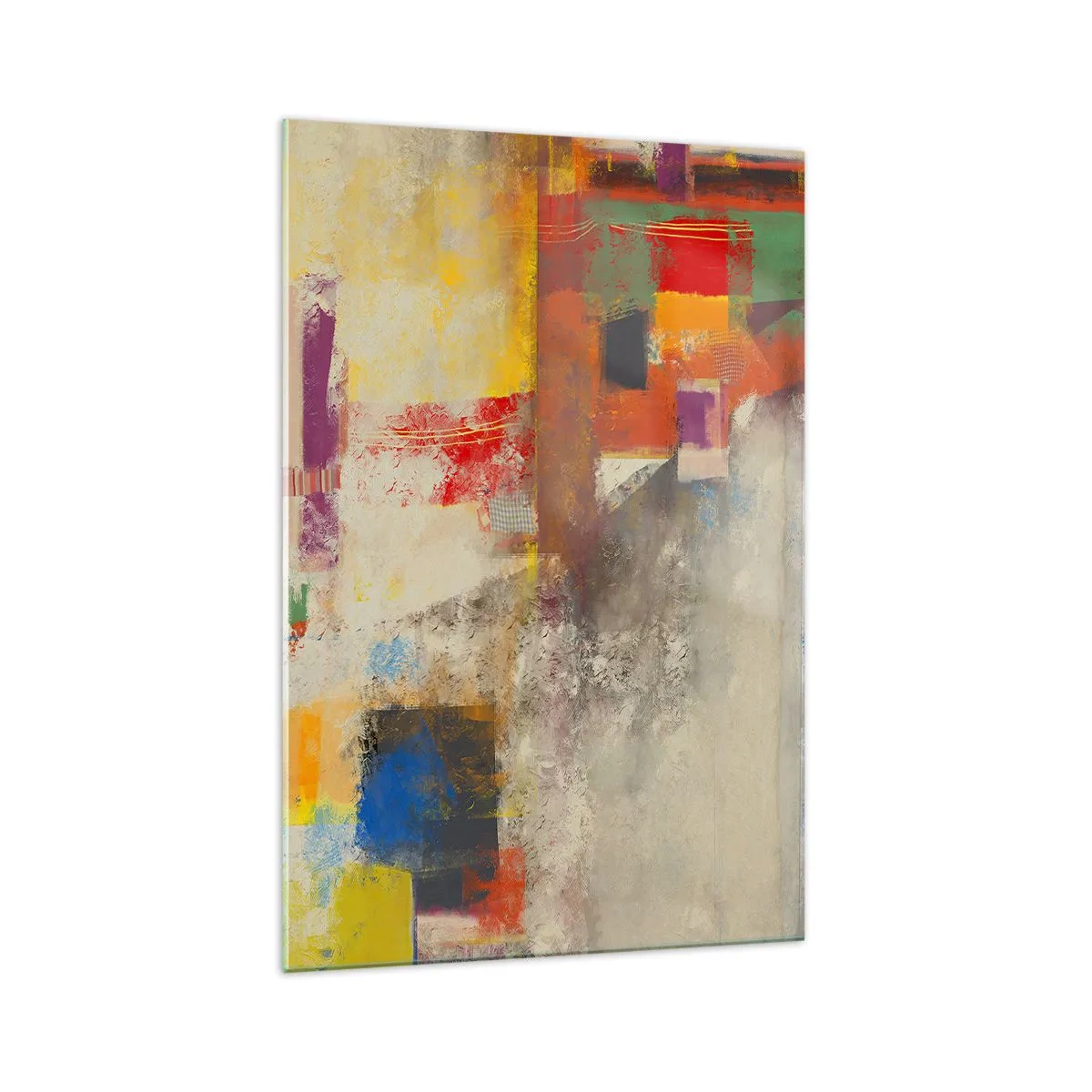 Tablou pe sticlă - Geometria culorilor - 70x100 cm