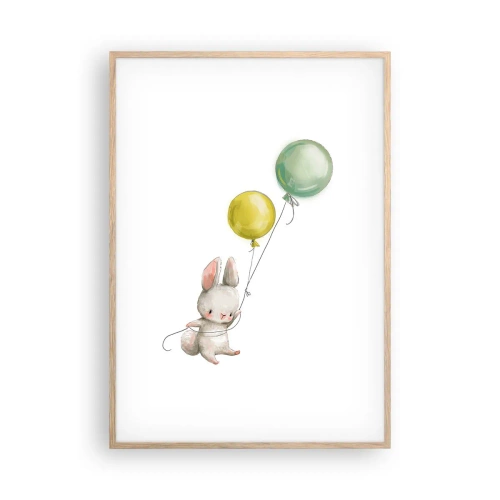 Poster în ramă de stejar deschis - Voi zbura și eu! - 70x100 cm