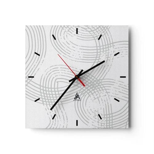 Ceas de perete - Ceas pe sticlă - Nu există o cale ușoară - 30x30 cm
