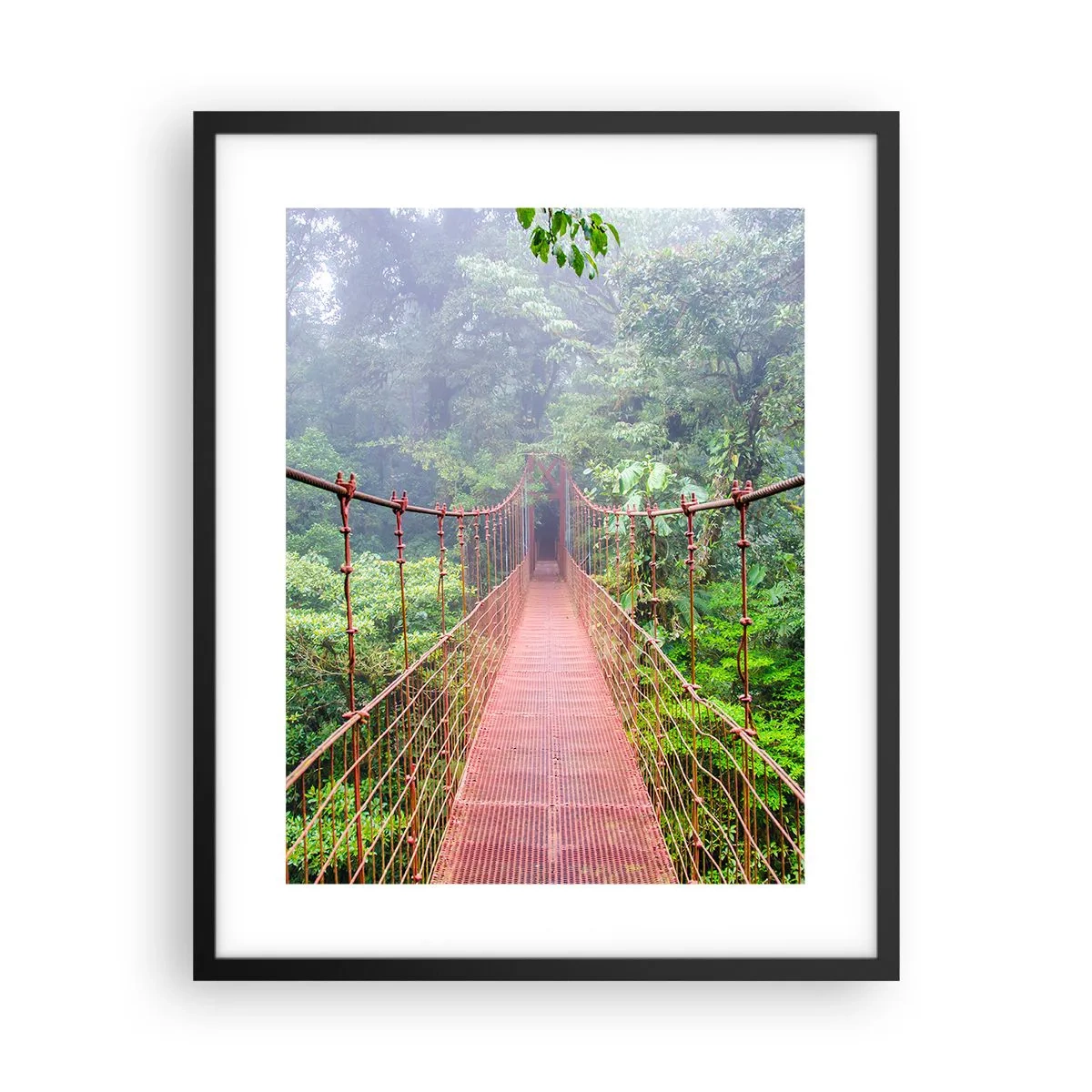 Poster în ramă neagră - Suspendat deasupra coroanelor arborilor - 40x50 cm