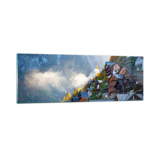 Tablou pe sticlă - Atmosferă alpină - 90x30 cm