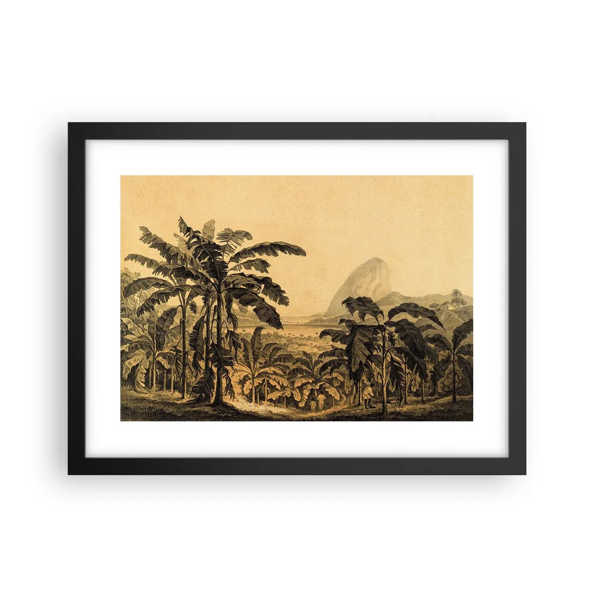 Poster în ramă neagră - În stil colonial - 40x30 cm
