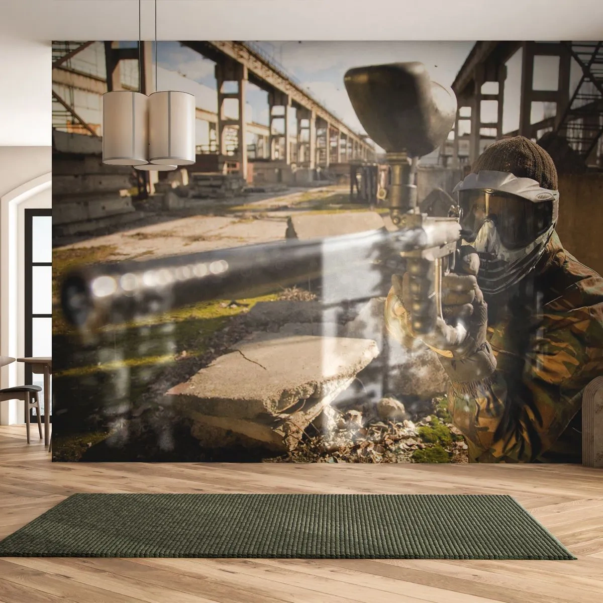 Tapet Premium Canvas - Și tu poți fi erou - Paintball, Sport, Militar - 250x175 cm
