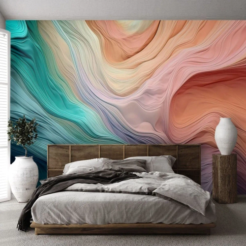 Tapet Standard Eco - Valul curcubeu - Pasteluri, Abstracția, Textură - 150x105 cm