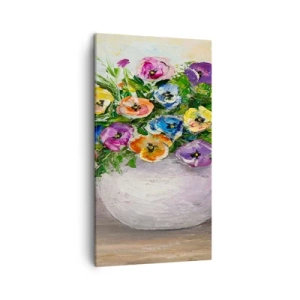 Tablou pe pânză - Natură moartă cu vază albă - 45x80 cm