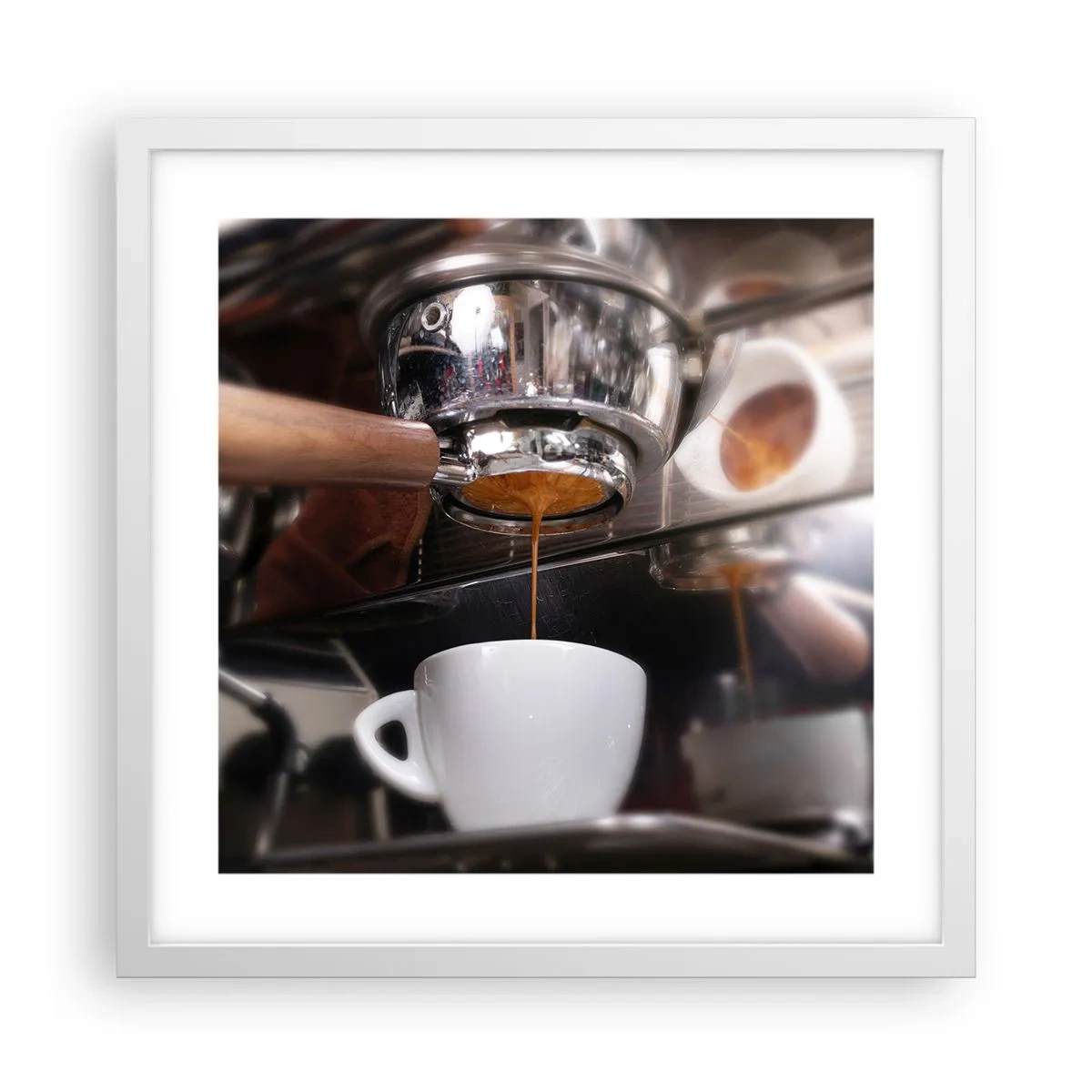 Poster în ramă albă - Cel mai bun moment al zilei - 40x40 cm