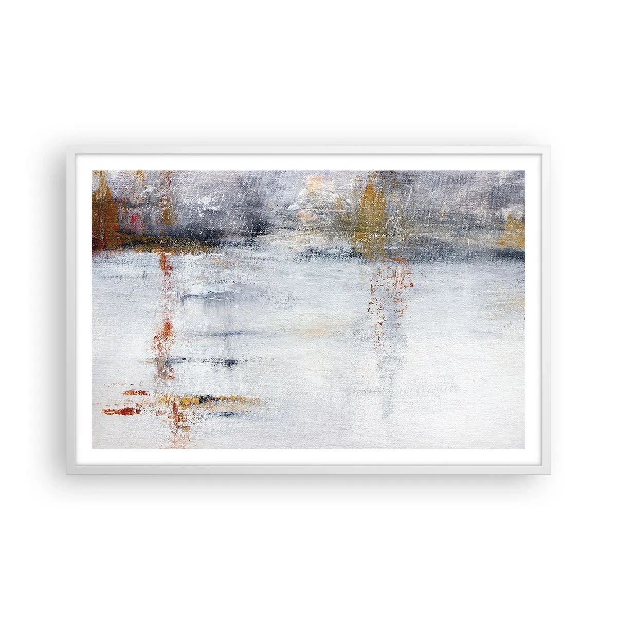 Poster în ramă albă - În spatele cortinei de aer - 91x61 cm