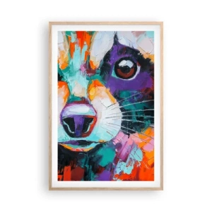 Poster în ramă de stejar deschis - Doar emoții bune - 61x91 cm