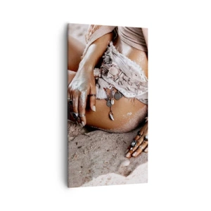 Tablou pe pânză - Aruncată de valuri? - 55x100 cm