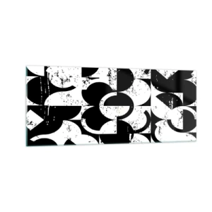 Tablou pe sticlă - Albul e alb și negrul e negru - 100x40 cm
