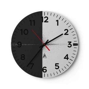 Ceas de perete - Ceas pe sticlă - Direct la țintă - 40x40 cm