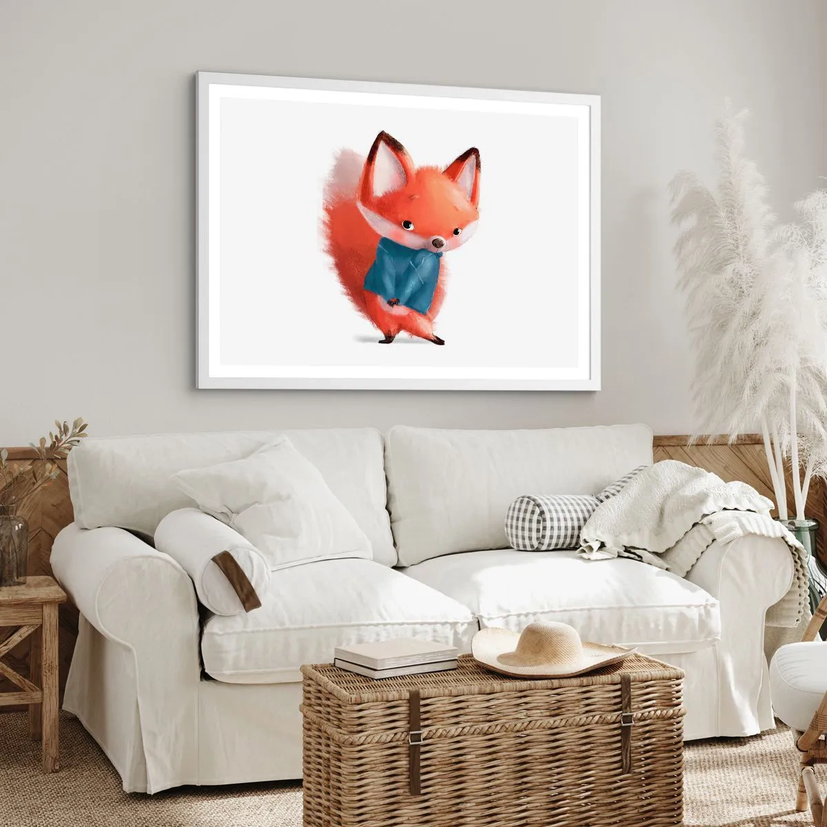 Poster în ramă albă - Îmi vine bine? - 40x30 cm