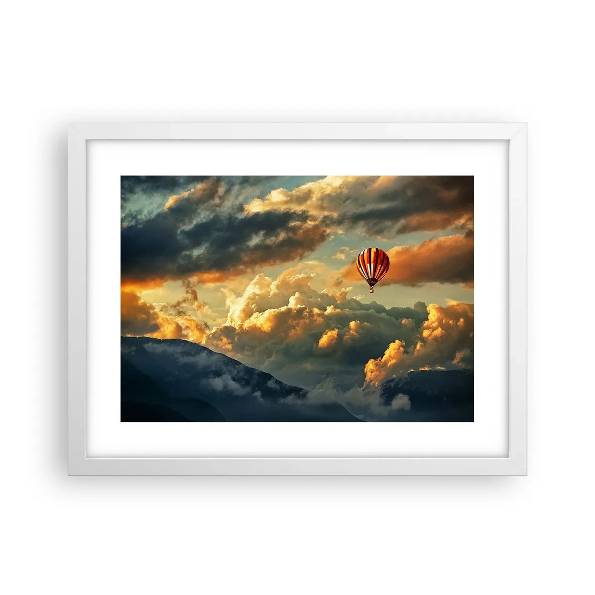 Poster în ramă albă - Zbor pentru că vreau - 40x30 cm