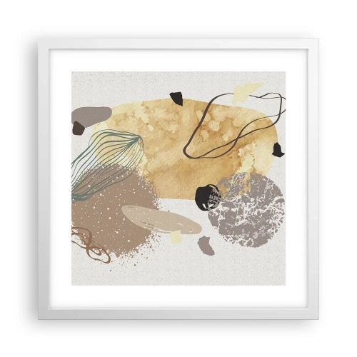 Poster în ramă albă - Fluiditatea aplicată - 40x40 cm