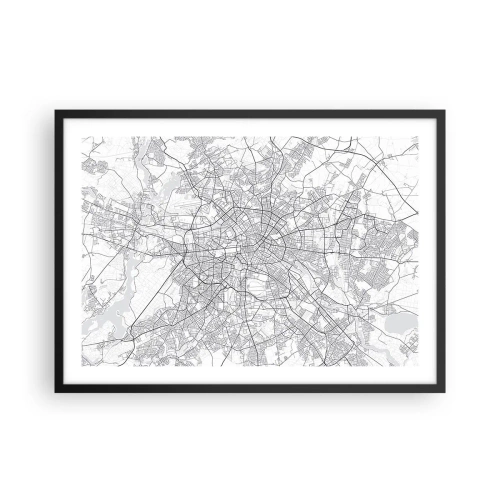 Poster în ramă neagră - Floare de Berlin - 70x50 cm