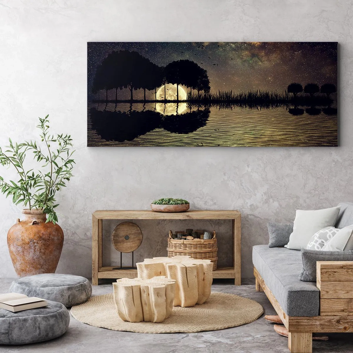 Tablou pe pânză - O noapte la capătul lumii - 140x50 cm