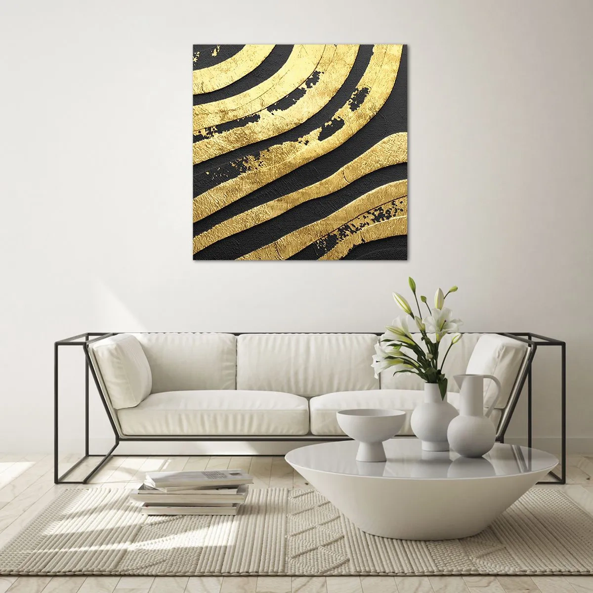 Tablou pe sticlă - Totul curge - 70x70 cm