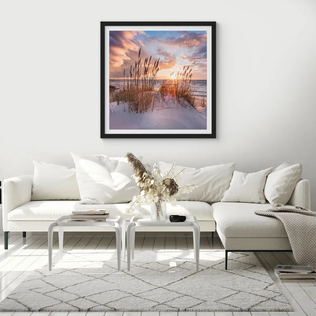 Poster în ramă neagră - Adio soare și vânt - 60x60 cm