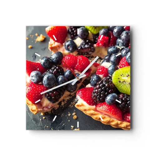 Ceas de perete - Ceas pe sticlă - Dolce vita! - 30x30 cm