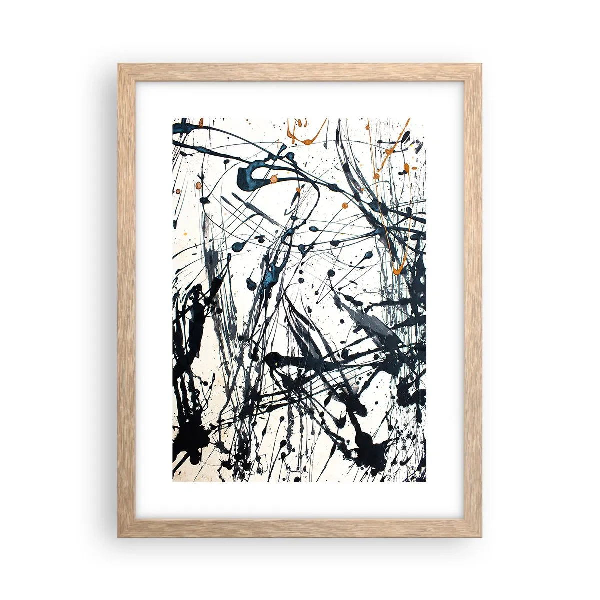 Poster în ramă de stejar deschis - Abstracție expresionistă - 30x40 cm
