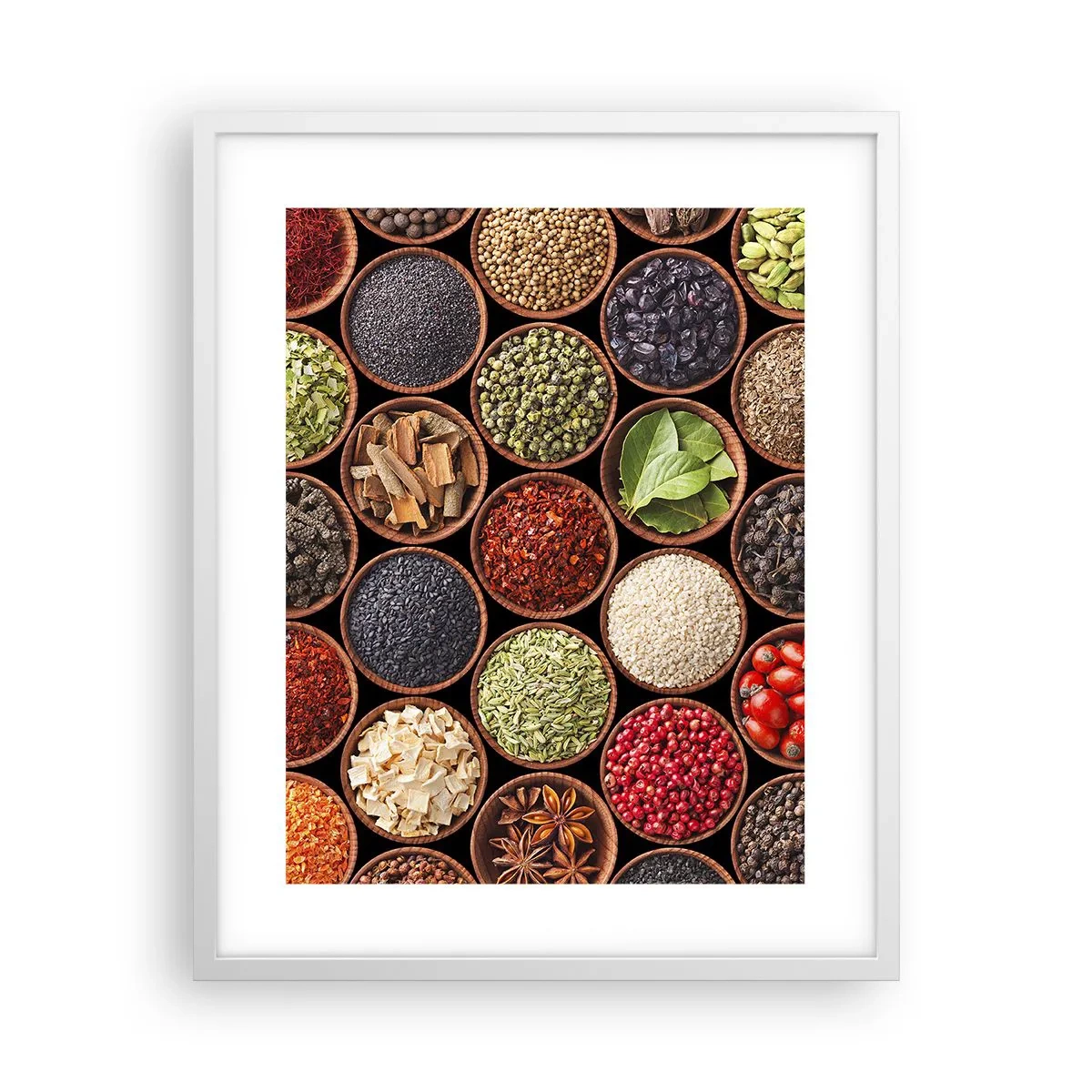 Poster în ramă albă - Toate gusturile lumii - 40x50 cm