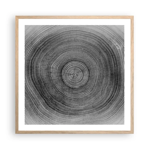 Poster în ramă de stejar deschis - Un semn al vremurilor - 60x60 cm