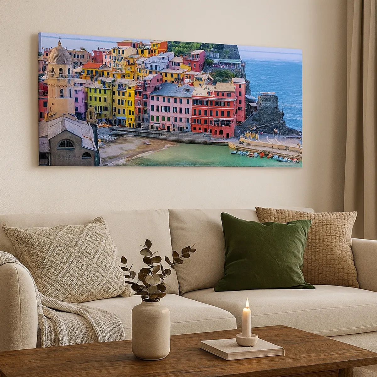 Tablou pe pânză - Orașul mediteraneean magic - 30x30 cm