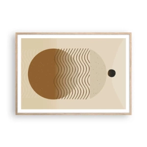 Poster în ramă de stejar deschis - Despre originea figurilor geometrice - 100x70 cm