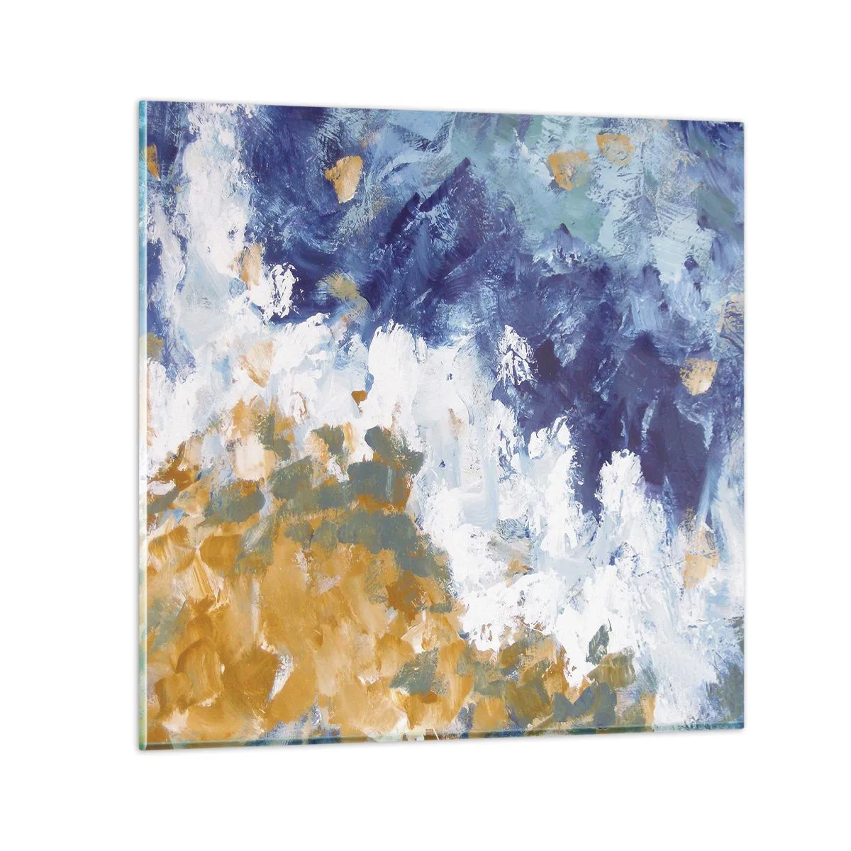 Tablou pe sticlă - Dansul elementelor - 40x40 cm