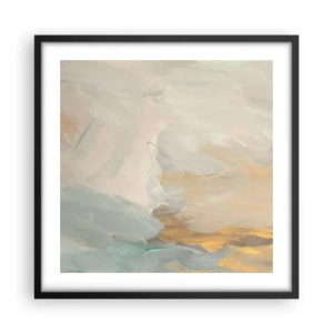 Poster în ramă neagră - Abstracție - lumea blândeții - 50x50 cm