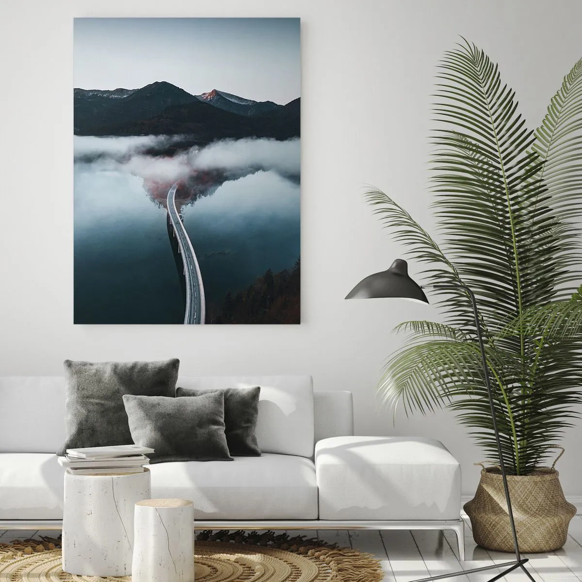 Tablou pe sticlă - Peste o apă netedă ca o oglindă - 80x120 cm