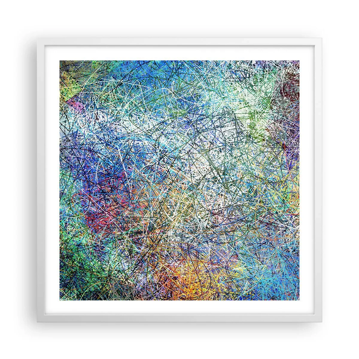 Poster în ramă albă - Nu este atât de simplu - 60x60 cm