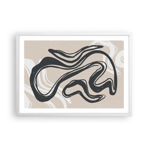 Poster în ramă albă - Expresie multiplicată - 70x50 cm