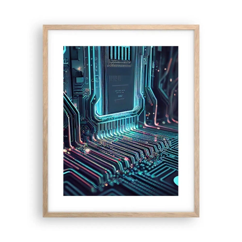 Poster în ramă de stejar deschis - Iată la ce mă gândesc... - 40x50 cm